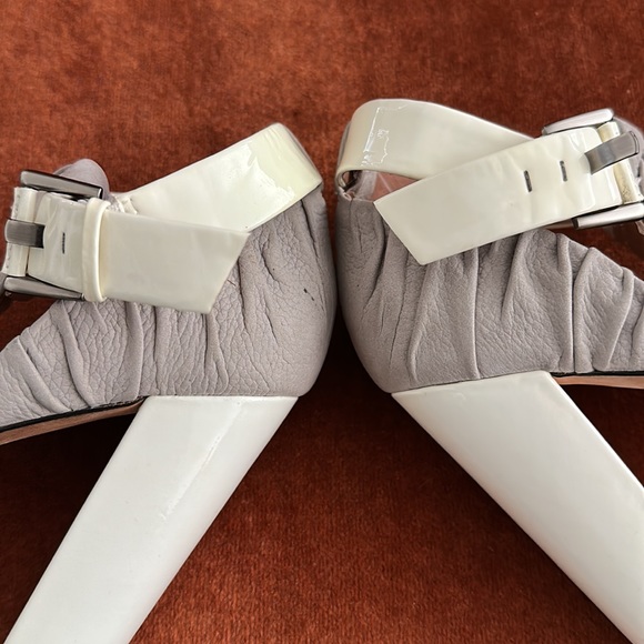 Gray Leather Mary Jane with Braided T-Strap - Picture 8 of 8